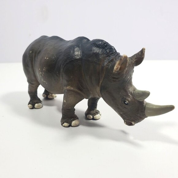 Safari Ltd White Rhino Mom & Baby 1996 Figure Lot - Picture 16 of 16